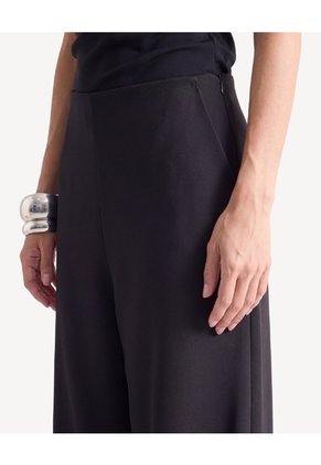 Pantalón Palazzo Tiro Alto  Para Mujer Negro Seven Seven