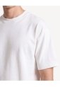 Camiseta Relaxed Textura Pesada  Para Hombre Crema Seven Seven de Seven Seven