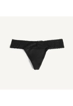 Panty Para Mujer Tanga Color Negro Marca Seven Seven #28800064