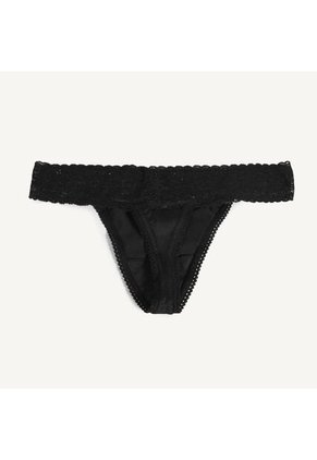 Panty Para Mujer Tanga Color Negro Marca Seven Seven #28800064