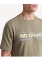 Camiseta Textura Suave Estampada  Para Hombre Verde Seven Seven de Seven Seven