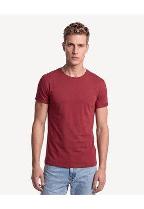 Camiseta Slim Tacto Suave  Para Hombre Vino Seven Seven