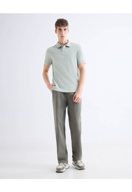Jogger Con Pretina Encauchada  Para Hombre Gris Seven Seven