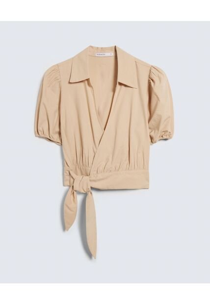 Blusa Para Mujer Manga Corta Color Beige Marca Seven Seven #28123945