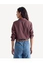 Blusa Rústica Manga Ajustable  Para Mujer Café Seven Seven de Seven Seven