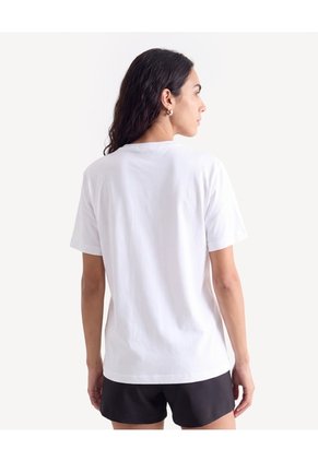 Camiseta Holgada Estampado En Frente  Para Mujer Crudo Seven Seven