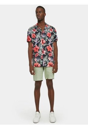 Camisa Para Hombre Manga Corta  Color Negro Marca Seven Seven #45011694