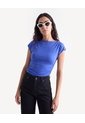 Camiseta Hombro Largo Con Recogidos  Para Mujer Azul Seven Seven de Seven Seven