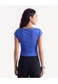 Camiseta Hombro Largo Con Recogidos  Para Mujer Azul Seven Seven de Seven Seven