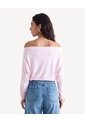 Camiseta Kimono Hombro Caído  Para Mujer Rosado Seven Seven de Seven Seven