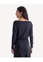 Camiseta Kimono Hombro Caído  Para Mujer Negro Seven Seven de Seven Seven