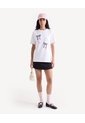 Camiseta Amplia Estampado Frontal  Para Mujer Crudo Seven Seven de Seven Seven
