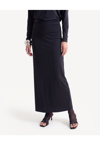Falda Maxi Ajustada  Para Mujer Negro Seven Seven Seven Seven