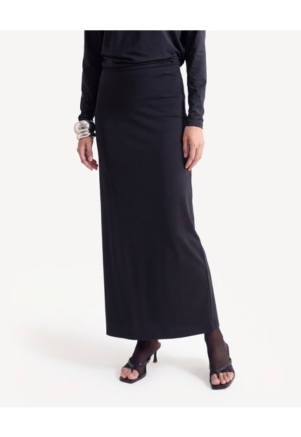 Falda Maxi Ajustada  Para Mujer Negro Seven Seven