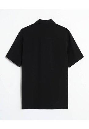 Camisa  Para Hombre Manga Corta Sin Bolsillo Cuello Casual M Color Negro Marca Seven Seven #45012222