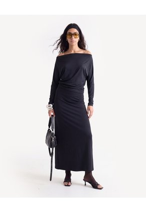 Falda Maxi Ajustada  Para Mujer Negro Seven Seven