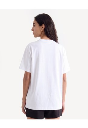 Camiseta Amplia Estampado Frontal Para Mujer Crudo Seven Seven