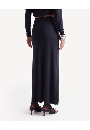 Falda Maxi Ajustada  Para Mujer Negro Seven Seven