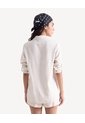 Blusa Manga Larga Escote En V  Para Mujer Crudo Seven Seven de Seven Seven