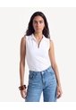 Camiseta Sisa Cuello Con Solapa  Para Mujer Crudo Seven Seven de Seven Seven