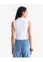 Camiseta Sisa Cuello Con Solapa  Para Mujer Crudo Seven Seven de Seven Seven