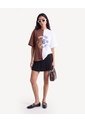 Camiseta Oversize Con Bordado De Oso  Para Mujer Café Seven Seven de Seven Seven