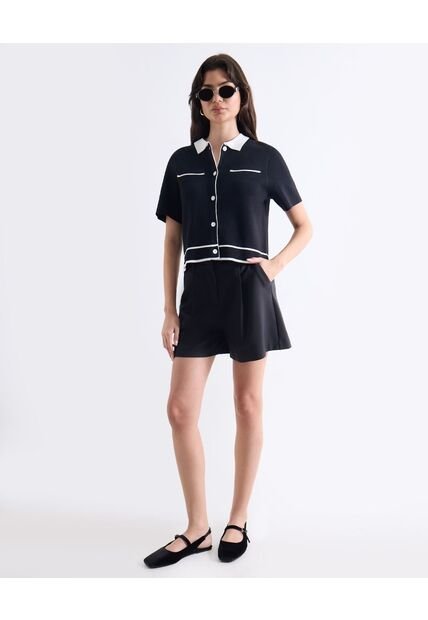 Short  Para Mujer Multiusos Plano Color Negro Marca Seven Seven #28191145