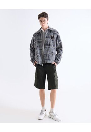 Camisa  Para Hombre Manga Larga Sin Bolsillo Cuello Casual M Color Blanco Marca Seven Seven #45012228