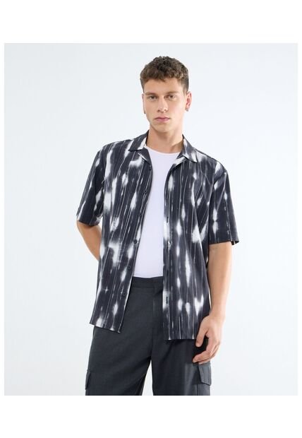 Camisa Para Hombre Manga Corta  Color Gris Oscuro Marca Seven Seven #45012079