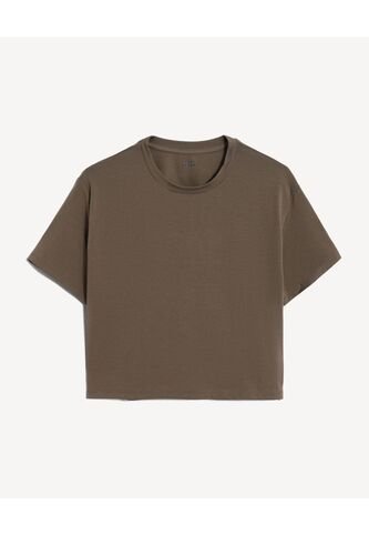 Camiseta Para Mujer Manga Corta Cuello Redondo Color Verde Marca Seven Seven #28096572 Seven Seven