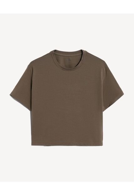 Camiseta Para Mujer Manga Corta Cuello Redondo Color Verde Marca Seven Seven #28096572