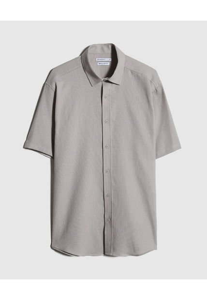 Camisa Para Hombre Manga Corta  Color Gris Claro Marca Seven Seven #45012061