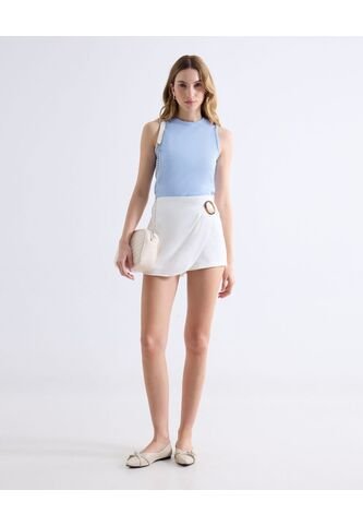 Short  Para Mujer Multiusos Plano Color Blanco Marca Seven Seven #28191143 Seven Seven