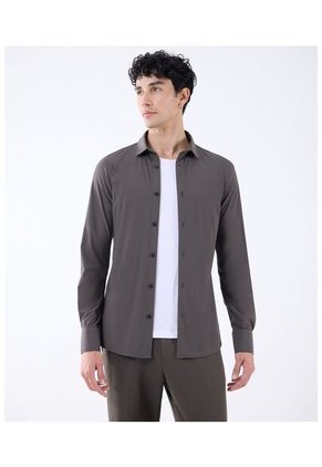 Camisa Para Hombre Manga Larga  Color Verde Oscuro Marca Seven Seven #45012065