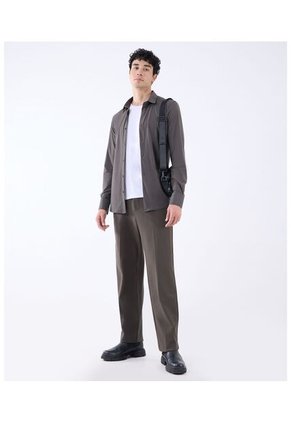 Camisa Para Hombre Manga Larga  Color Verde Oscuro Marca Seven Seven #45012065