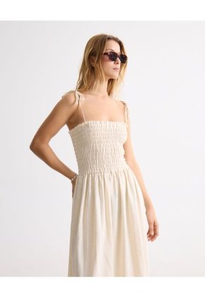 Vestido Para Mujer M/Sisa Largo Color Crudo Marca Seven Seven #28171429