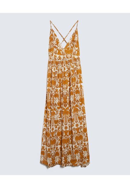 Vestido Para Mujer Manga Sisa Color Mostaza Marca Seven Seven #28171356