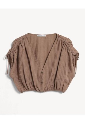 Blusa Para Mujer Manga Corta Color Arena Marca Seven Seven #28124056