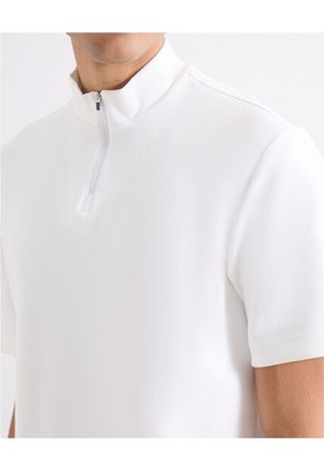 Polo Para Hombre Cuello Mao Sin Bolsillo Color Marfil Marca Seven Seven #45110925