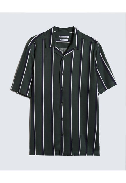 Camisa Para Hombre Manga Corta  Color Verde Oscuro Marca Seven Seven #45012049