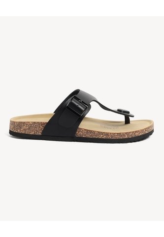 Sandalias Hebilla Anatómica  Para Hombre Negro Seven Seven Seven Seven