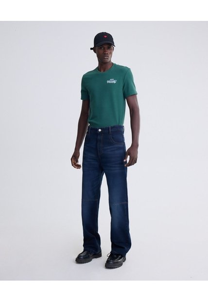 Jean Loose Oscuro  Para Hombre Azul Seven Seven