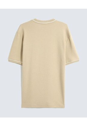 Camiseta Para Hombre Manga Corta Cuello Redondo Color Beige Marca Seven Seven #45092716