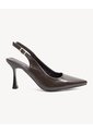 Tacones Destalonados Punta Fina  Para Mujer Café Seven Seven de Seven Seven