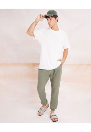 Camiseta Para Hombre Manga Corta Cuello Redondo Color Crudo Marca Seven Seven #45092305