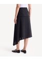 Falda Midi Cruzada Con Lazo  Para Mujer Negro Seven Seven de Seven Seven