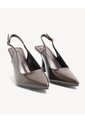 Tacones Destalonados Punta Fina  Para Mujer Café Seven Seven de Seven Seven
