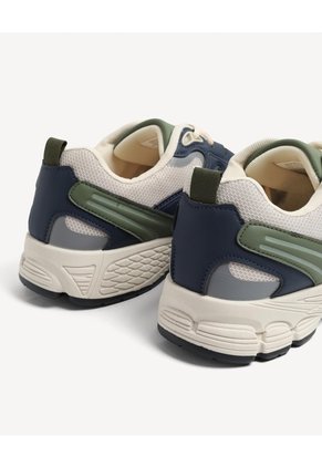 Tenis Tejido Con Refuerzos  Para Hombre Verde Seven Seven
