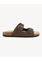 Sandalias Doble Hebilla Textura  Para Hombre Café Seven Seven de Seven Seven