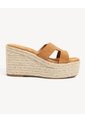 Espadrilles Plataforma Yute  Para Mujer Camel Seven Seven de Seven Seven